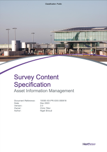 Heathrow's Survey Content Specification
